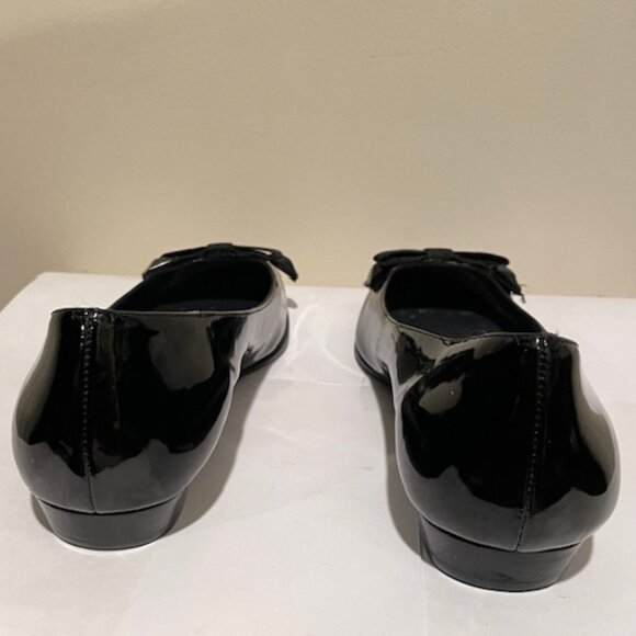 Stuart Wietzman Black Patent Leather Ballerina Flats Size 9.5 - Picture 4 of 4